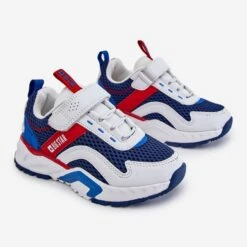 BIG STAR SHOES Chaussures Sport Enfant Avec Velcro Big Star JJ374259 Blanc Et Bleu Marine Multicolore