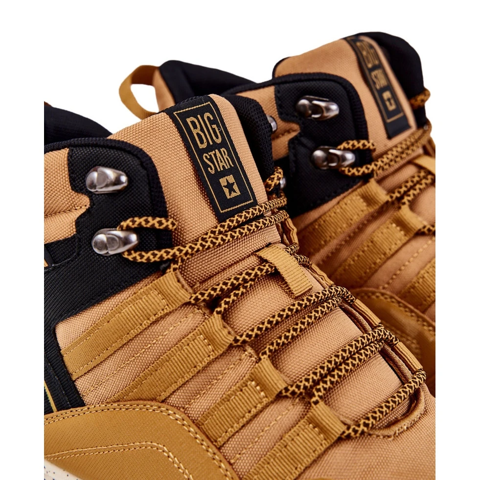 BIG STAR SHOES Chaussures Trekking Hautes Femme Big Star KK274609 Camel Beige Le Noir Jaune – Image 2