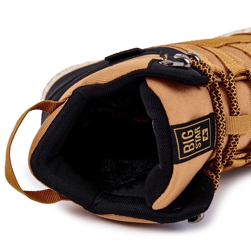 BIG STAR SHOES Chaussures Trekking Hautes Femme Big Star KK274609 Camel Beige Le Noir Jaune – Image 3