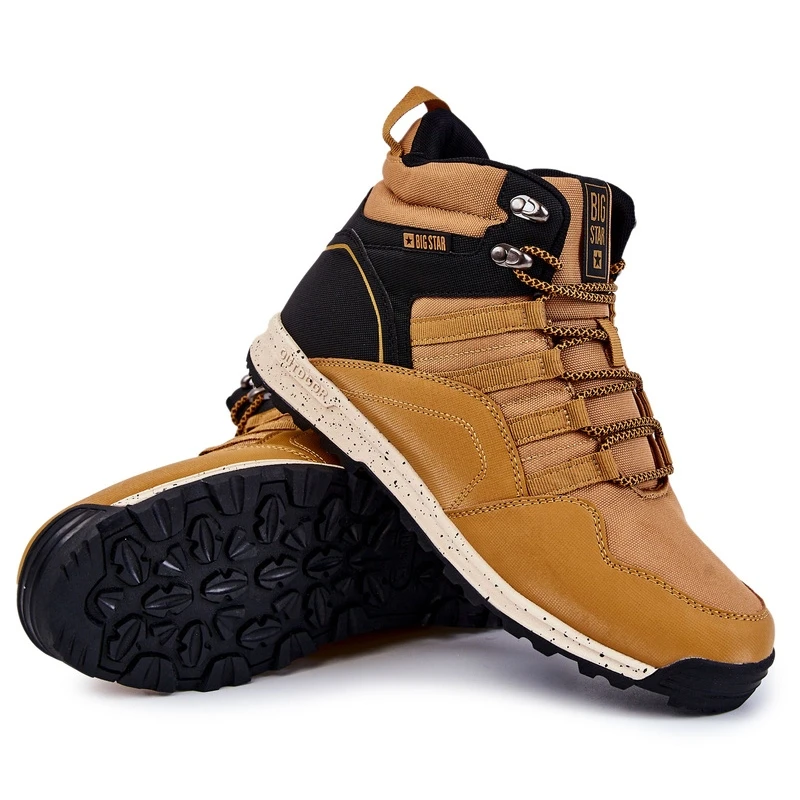 BIG STAR SHOES Chaussures Trekking Hautes Femme Big Star KK274609 Camel Beige Le Noir Jaune – Image 7