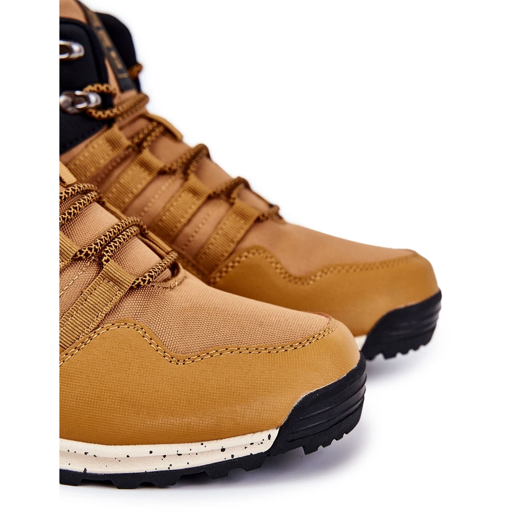 BIG STAR SHOES Chaussures Trekking Hautes Femme Big Star KK274609 Camel Beige Le Noir Jaune – Image 8