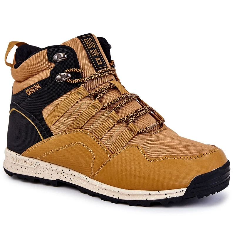 BIG STAR SHOES Chaussures Trekking Hautes Femme Big Star KK274609 Camel Beige Le Noir Jaune – Image 9