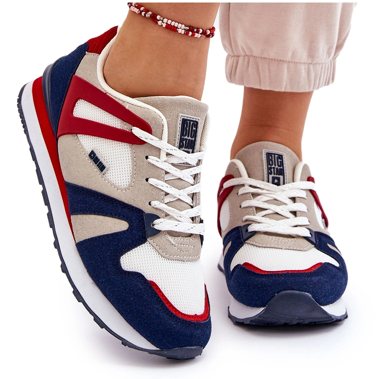 BIG STAR SHOES Confortable Baskets Femme Memory Foam Big Star LL274950 Rouge – Image 11