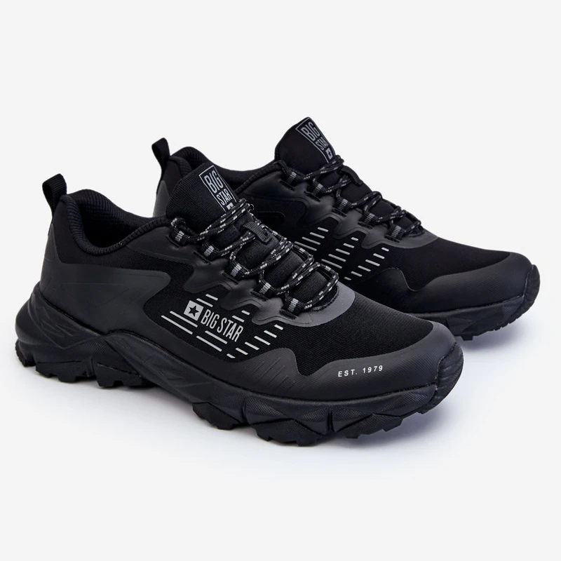 BIG STAR SHOES Système De Mousse à Mémoire De Forme Classique Pour Hommes Big Star Chaussures De Sport LL174127 Noir Le Noir