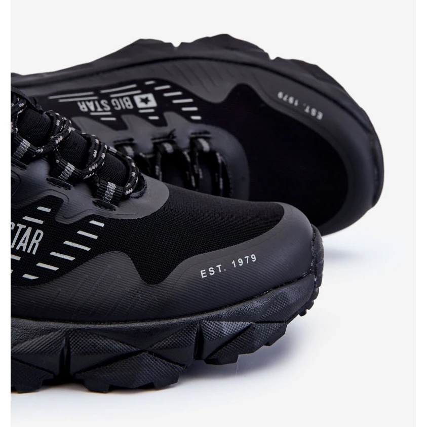 BIG STAR SHOES Système De Mousse à Mémoire De Forme Classique Pour Hommes Big Star Chaussures De Sport LL174127 Noir Le Noir – Image 4