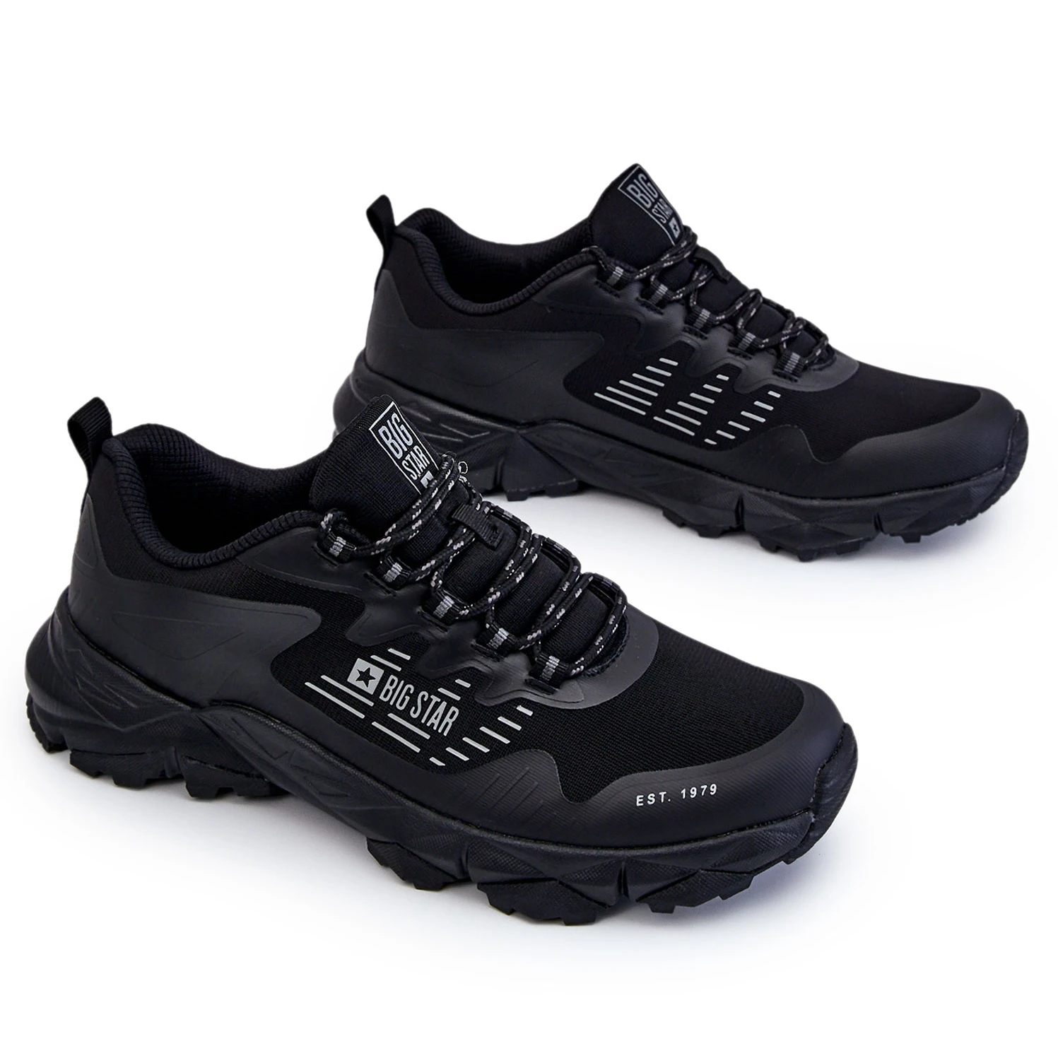 BIG STAR SHOES Système De Mousse à Mémoire De Forme Classique Pour Hommes Big Star Chaussures De Sport LL174127 Noir Le Noir – Image 8