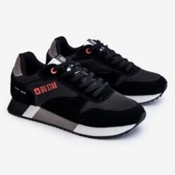 BIG STAR SHOES Système De Mousse à Mémoire De Forme Pour Homme Big Star Chaussures De Sport LL174158 Noir Le Noir