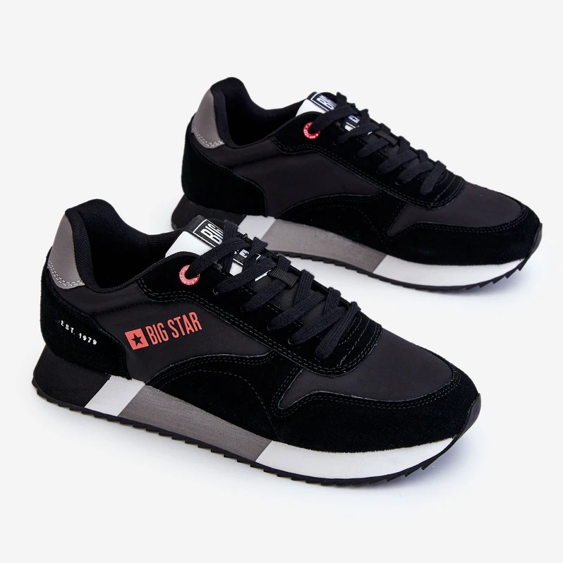 BIG STAR SHOES Système De Mousse à Mémoire De Forme Pour Homme Big Star Chaussures De Sport LL174158 Noir Le Noir – Image 5