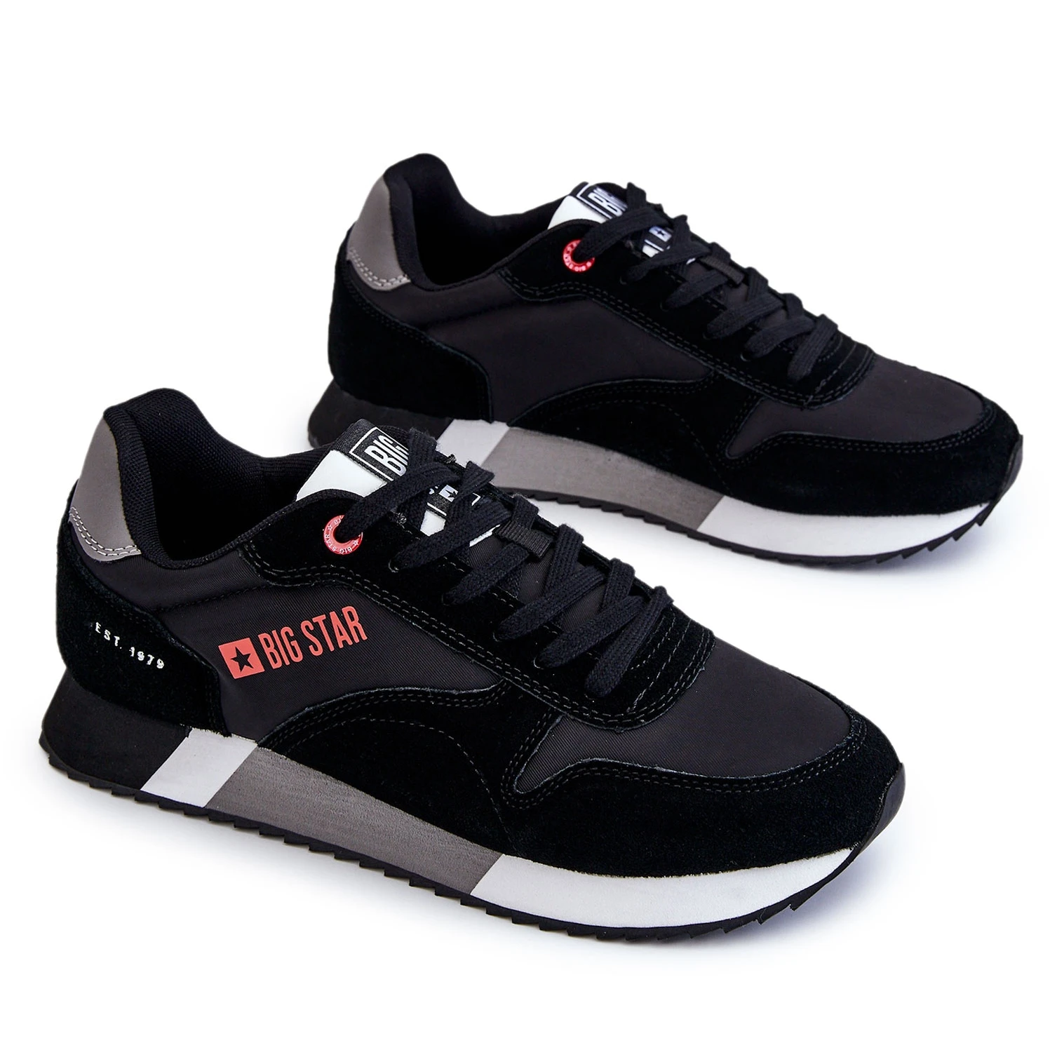 BIG STAR SHOES Système De Mousse à Mémoire De Forme Pour Homme Big Star Chaussures De Sport LL174158 Noir Le Noir – Image 8