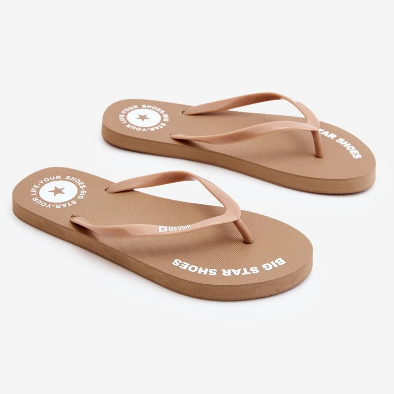 BIG STAR SHOES Tongs Confortables Big Star LL274796 Beige – Image 7