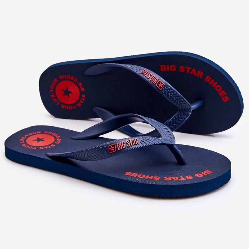 BIG STAR SHOES Tongs Homme Big Star LL174424 Bleu Marine Le Noir – Image 2
