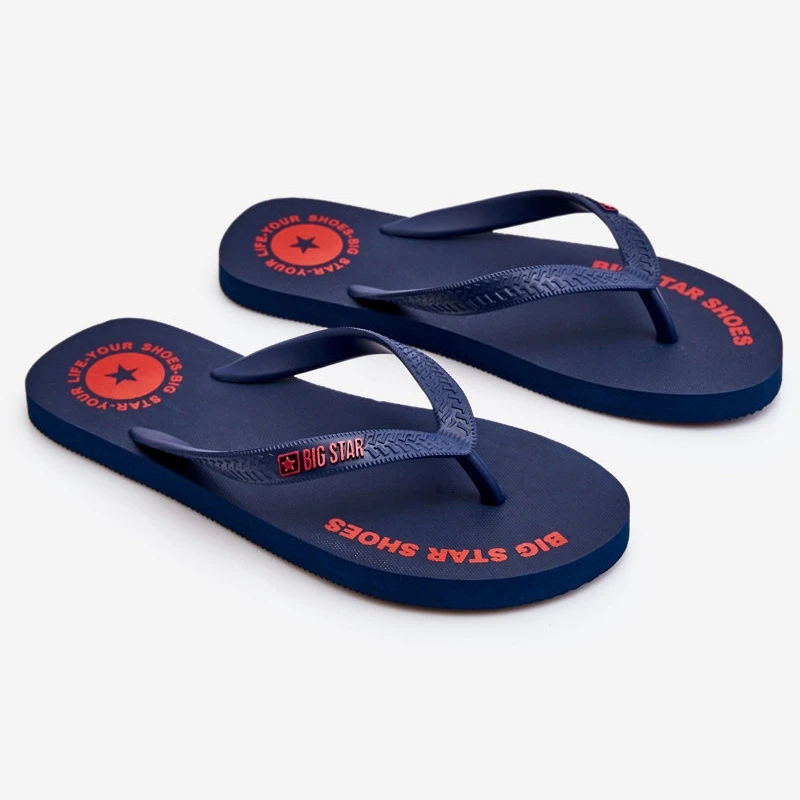 BIG STAR SHOES Tongs Homme Big Star LL174424 Bleu Marine Le Noir – Image 3