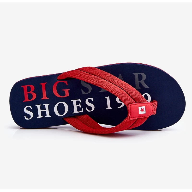 BIG STAR SHOES Tongs Homme Big Star LL174613 Rouge Bleu Marin