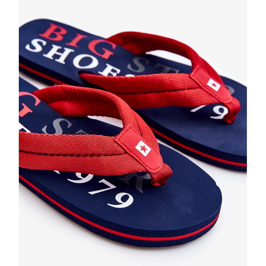 BIG STAR SHOES Tongs Homme Big Star LL174613 Rouge Bleu Marin – Image 4