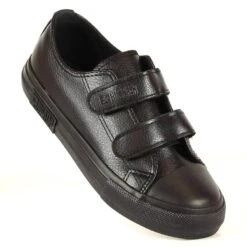 Black Big Star KK374054 Baskets Noires En éco-cuir Pour Enfants Le Noir