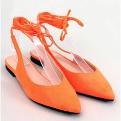 BM Ballerines à Lacets Dentoni Orange