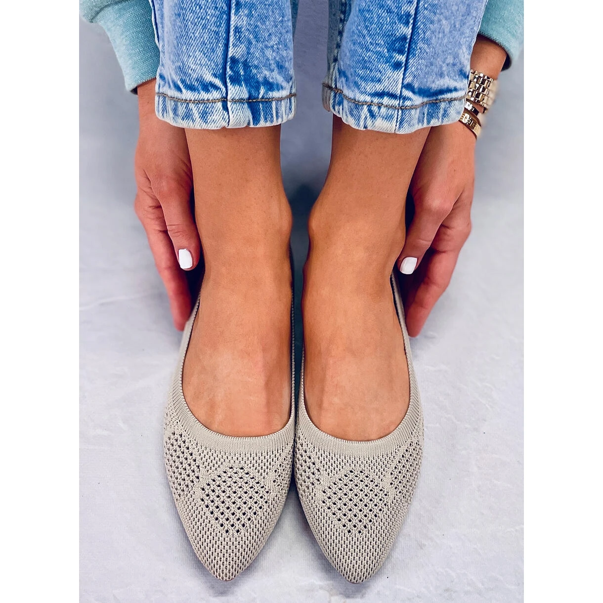 BM Ballerines Ajourées Forlani Beige