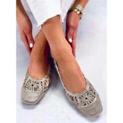 BM Ballerines Ajourées Sarita Or D'or