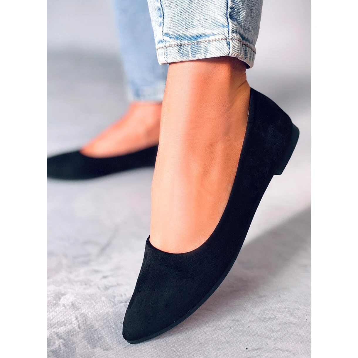 BM Ballerines Avec Insert En Cuir Keys Noir Le Noir – Image 2