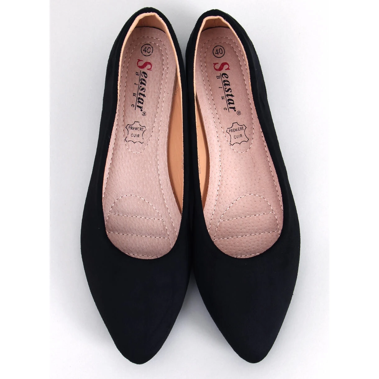 BM Ballerines Avec Insert En Cuir Keys Noir Le Noir – Image 5