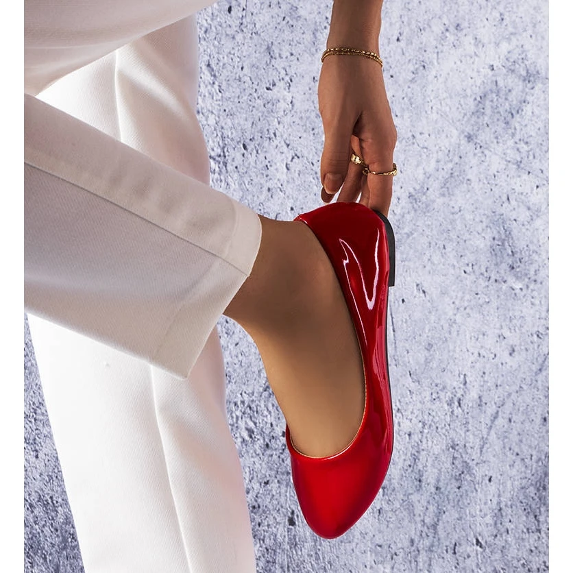 BM Ballerines Classiques En Laque Rouge Méthot – Image 2
