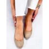 BM Ballerines Compensées Kaki Lumley Beige