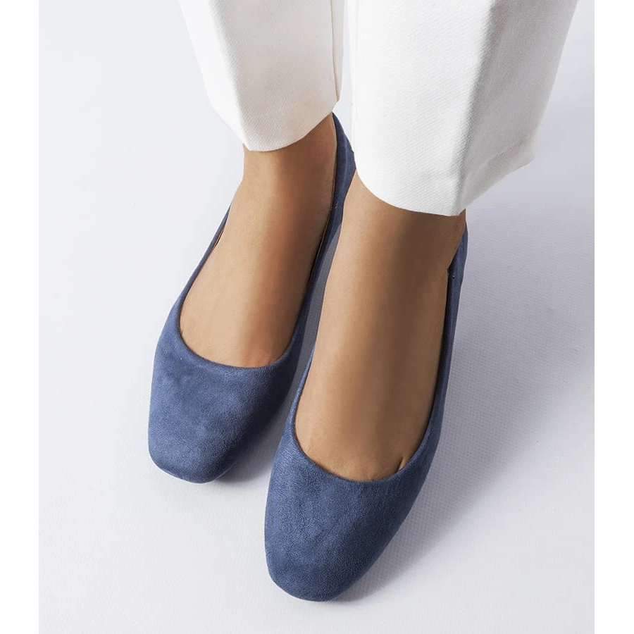 BM Ballerines En éco-daim Bleu Marine Jules – Image 2