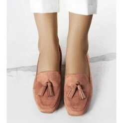 BM Ballerines En éco-daim Rose Cillian