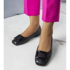 BM Ballerines Noires à Boucle Sheller Le Noir