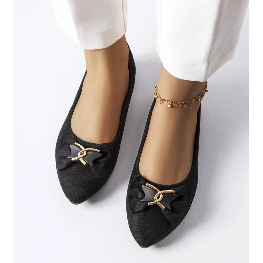 BM Ballerines Pointues Noires Jetté Le Noir – Image 2