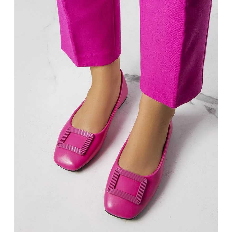 BM Ballerines Roses à Boucle Sheller – Image 2