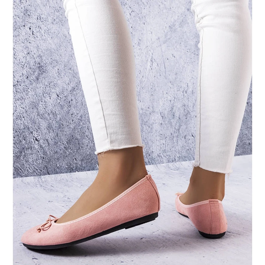 BM Ballerines Roses à Nœud Chandonnet