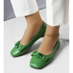 BM Ballerines Vertes à Nœud Tabitha