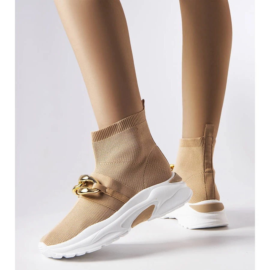 BM Baskets Baptiste Marron Avec Chaîne Brun