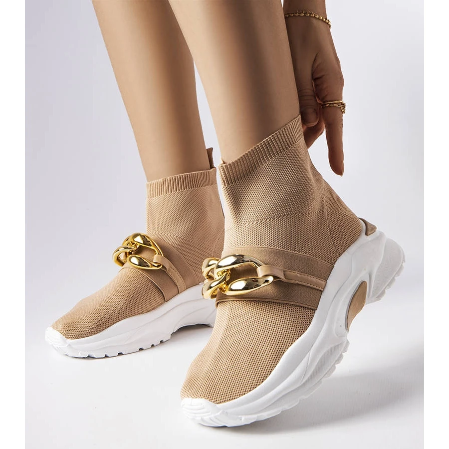 BM Baskets Baptiste Marron Avec Chaîne Brun – Image 2