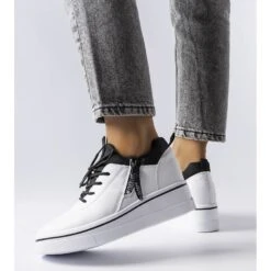 BM Baskets Basses Compensées Blanches Mathieu