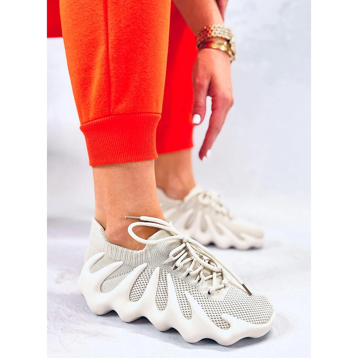 BM Baskets Chaussettes Eaton Beiges