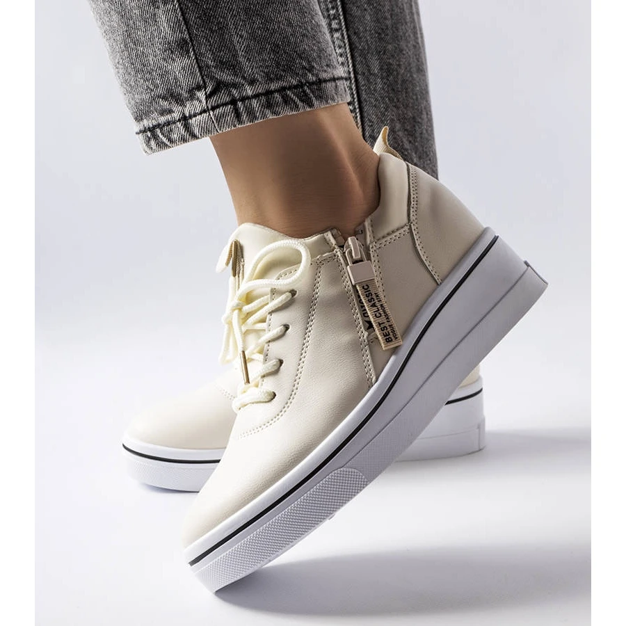 BM Baskets Compensées Beiges Mathieu – Image 2