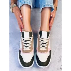 BM Baskets Compensées Roses Kelsi