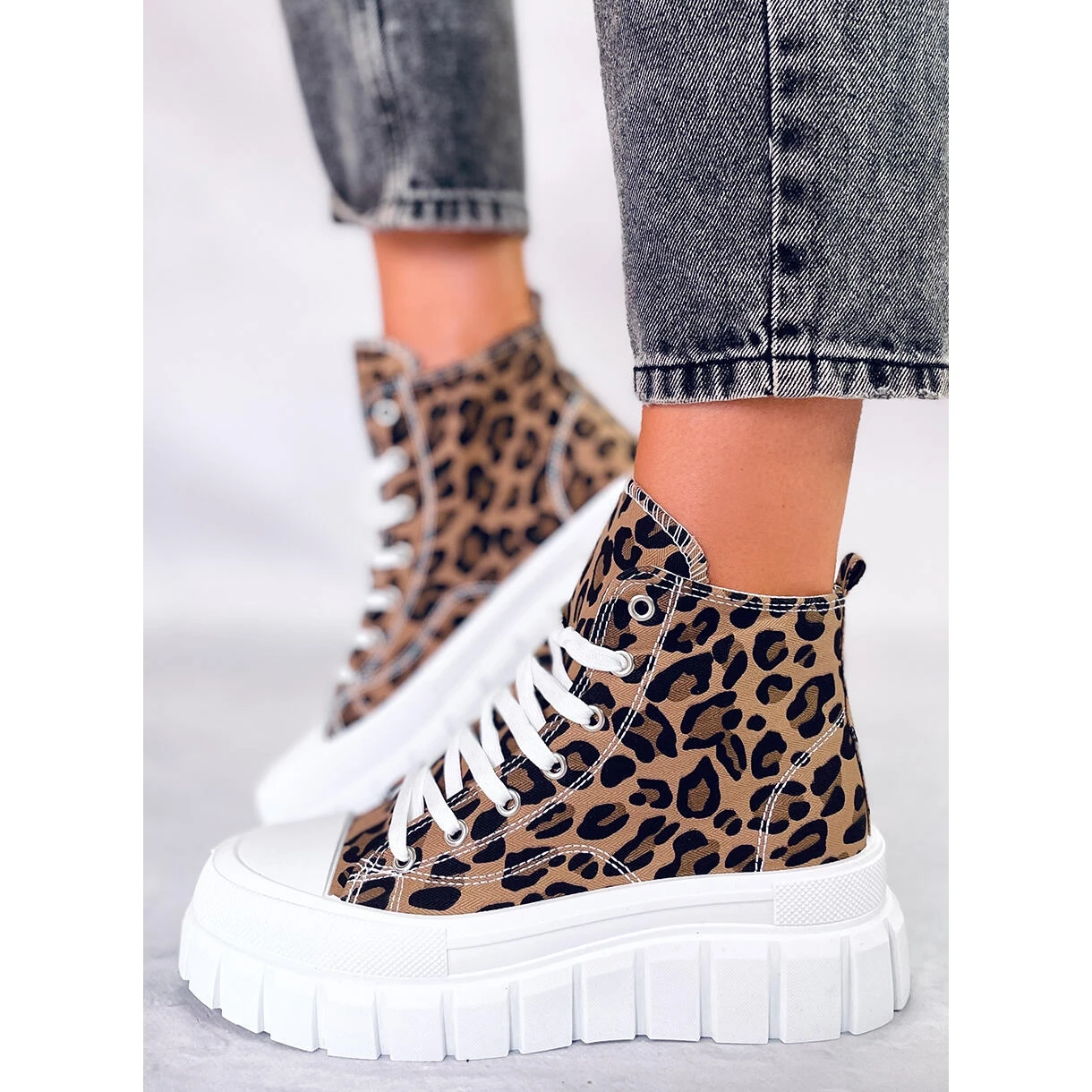 BM Baskets Montantes Tiger Leopard Brun – Image 5