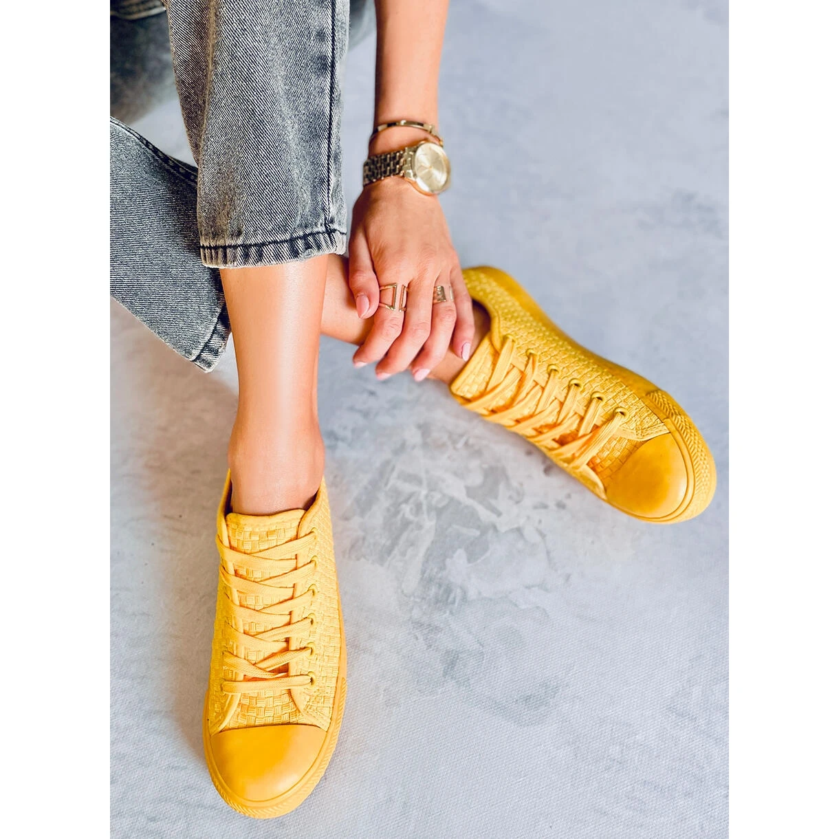 BM Baskets Unicolores Jaune Sears – Image 2