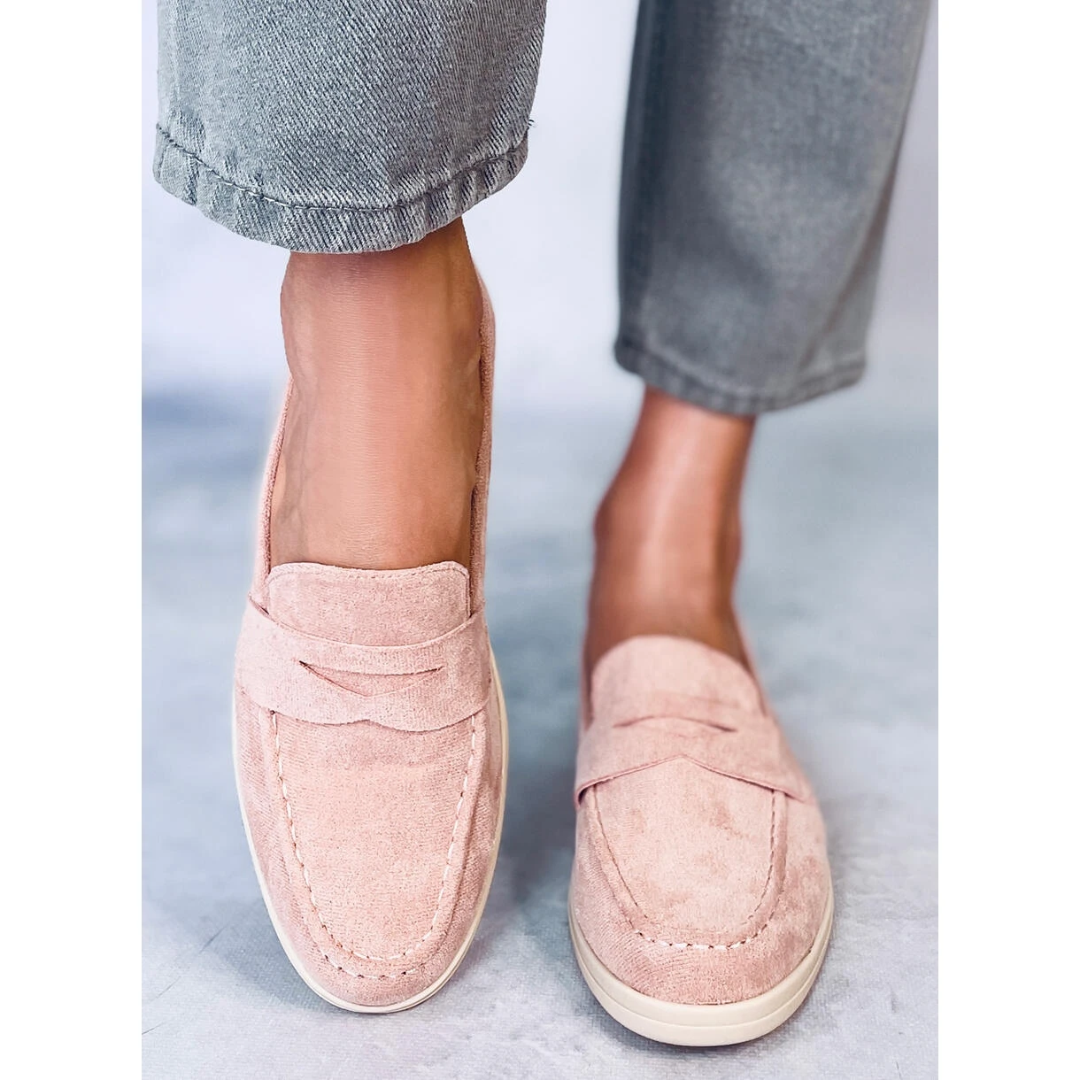 BM Blum Mocassins En Daim Rose – Image 2