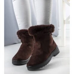 BM Bottes De Neige Bordées De Fourrure Marron De Marvin Brun