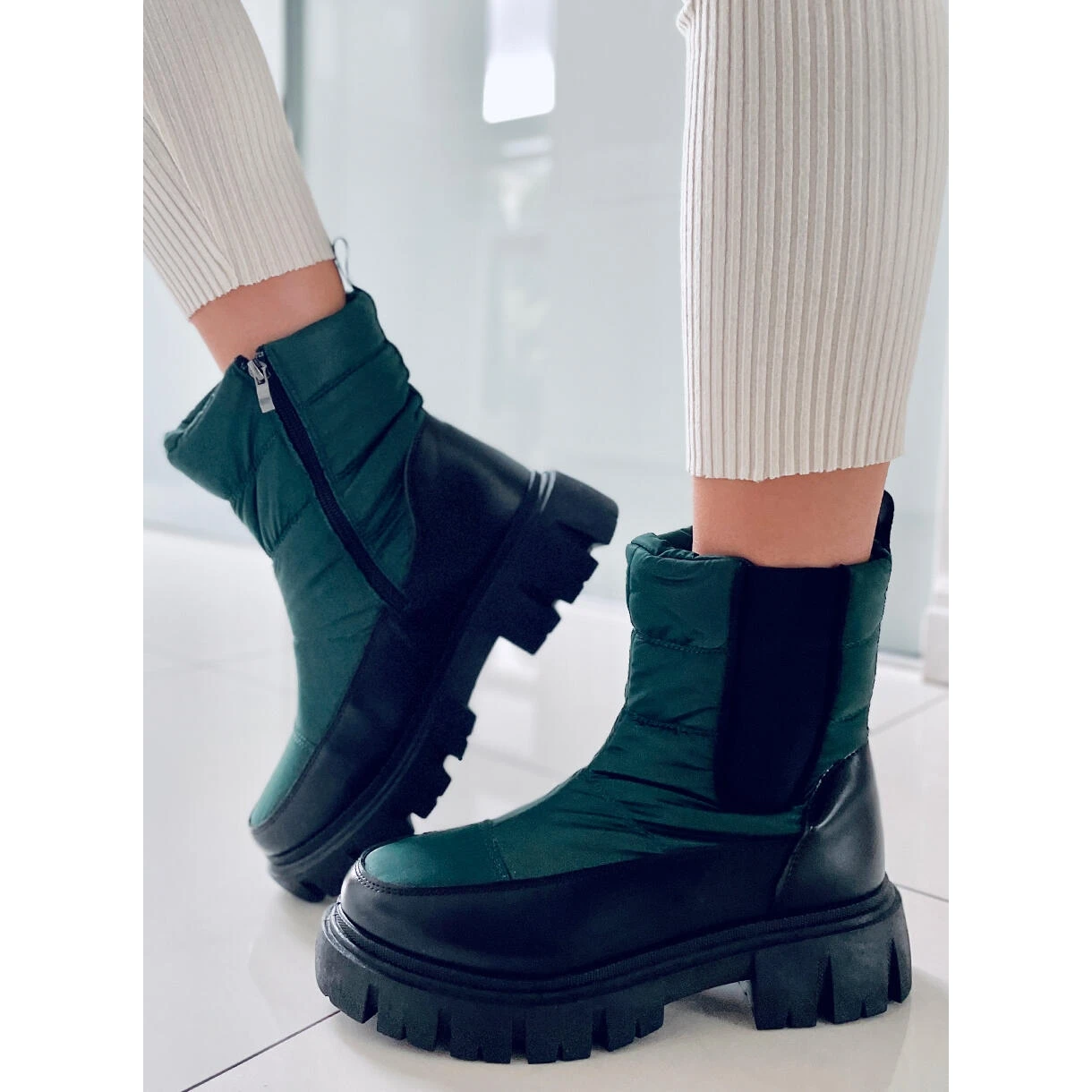 BM Bottes De Neige Isolées Milan Vert