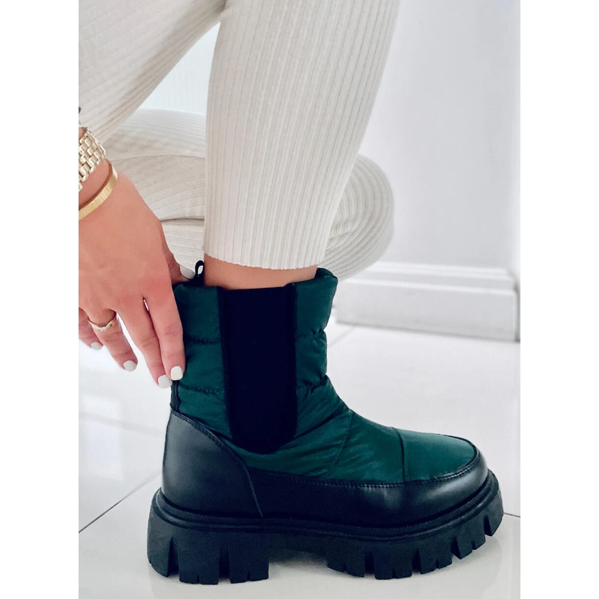 BM Bottes De Neige Isolées Milan Vert – Image 3