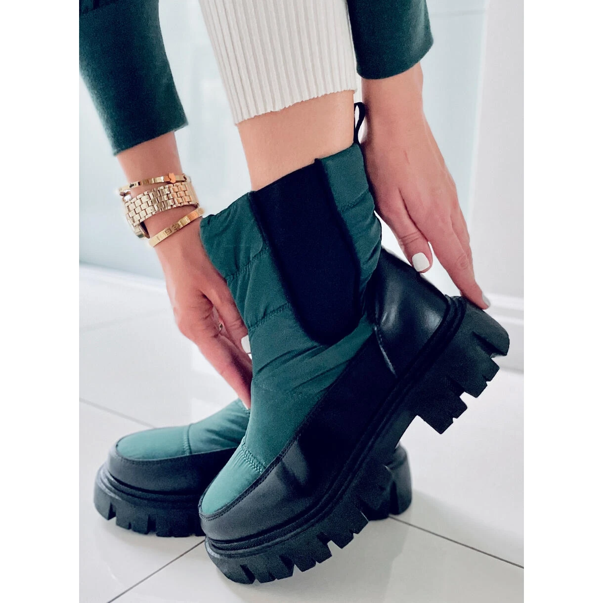 BM Bottes De Neige Isolées Milan Vert – Image 4