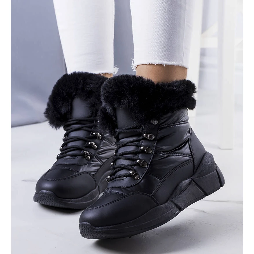 BM Bottes De Neige Matelassées Axel Noires Le Noir