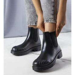 BM Bottes De Pluie Courtes Noires Michele Le Noir