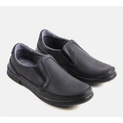 BM Chaussures à Enfiler Noires Pour Hommes De Lazar Le Noir