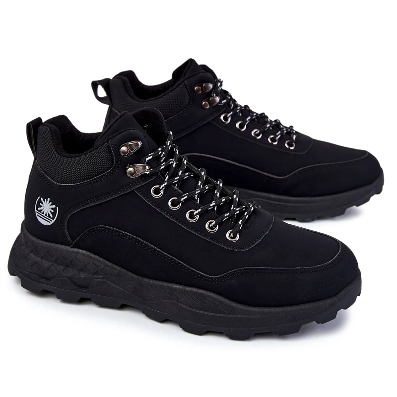 BM Chaussures De Trekking Chaudes Otto Black Pour Hommes Trappers Le Noir – Image 2
